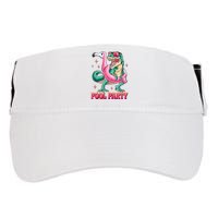 Pool Party Dinosaurflamingo Float Funny T Rex Gifts Tank Top Adult Drive Performance Visor