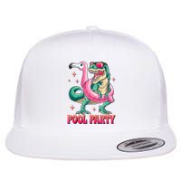 Pool Party Dinosaurflamingo Float Funny T Rex Gifts Tank Top Flat Bill Trucker Hat
