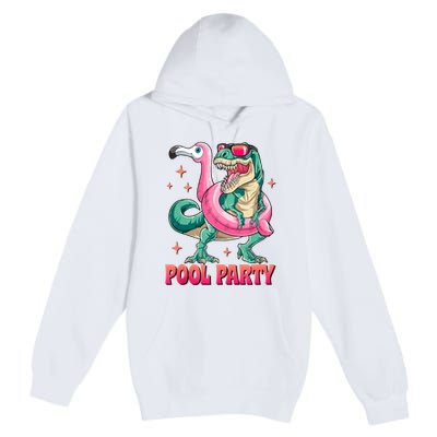 Pool Party Dinosaurflamingo Float Funny T Rex Gifts Tank Top Premium Pullover Hoodie