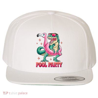 Pool Party Dinosaurflamingo Float Funny T Rex Gifts Tank Top Wool Snapback Cap