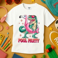 Pool Party Dinosaurflamingo Float Funny T Rex Gifts Tank Top Kids T-Shirt