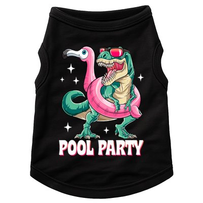 Pool Party Dinosaur Flamingo Float Funny T Rex Summer Doggie Tank