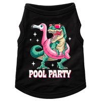 Pool Party Dinosaur Flamingo Float Funny T Rex Summer Doggie Tank