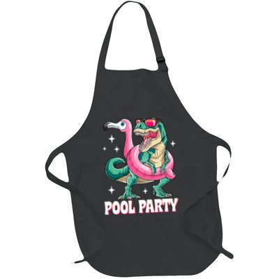 Pool Party Dinosaur Flamingo Float Funny T Rex Summer Apron