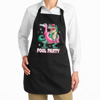 Pool Party Dinosaur Flamingo Float Funny T Rex Summer Apron