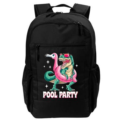 Pool Party Dinosaur Flamingo Float Funny T Rex Summer Backpack