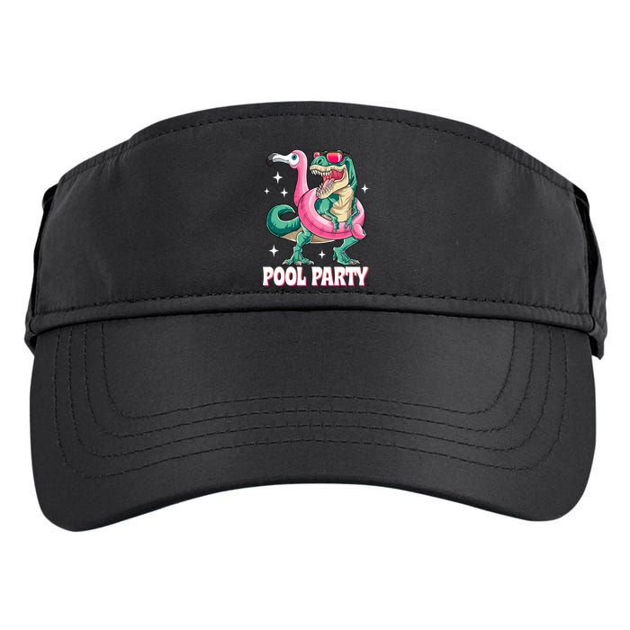 Pool Party Dinosaur Flamingo Float Funny T Rex Summer Adult Drive Performance Visor