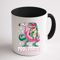 Pool Party Dinosaur Flamingo Float Funny T Rex Summer Mug