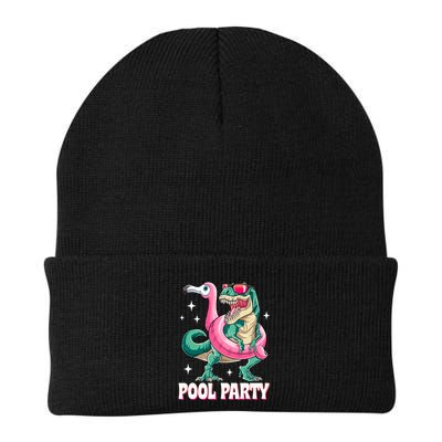Pool Party Dinosaur Flamingo Float Funny T Rex Summer Beanie