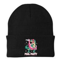 Pool Party Dinosaur Flamingo Float Funny T Rex Summer Beanie