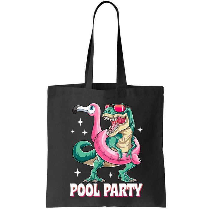 Pool Party Dinosaur Flamingo Float Funny T Rex Summer Bag