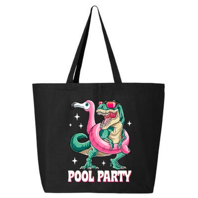 Pool Party Dinosaur Flamingo Float Funny T Rex Summer 25L Jumbo Tote