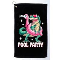Pool Party Dinosaur Flamingo Float Funny T Rex Summer Golf Towel