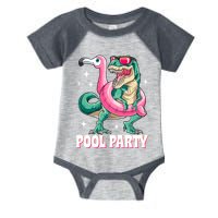 Pool Party Dinosaur Flamingo Float Funny T Rex Summer Infant Baby Jersey Bodysuit