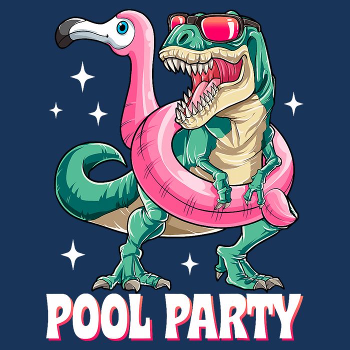 Pool Party Dinosaur Flamingo Float Funny T Rex Summer Infant Baby Jersey Bodysuit