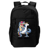 Pool Party Dinosaur Unicorn Funny T Rex Float Rainbow Cute Tank Top Backpack