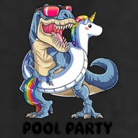Pool Party Dinosaur Unicorn Funny T Rex Float Rainbow Cute Tank Top 25L Jumbo Tote
