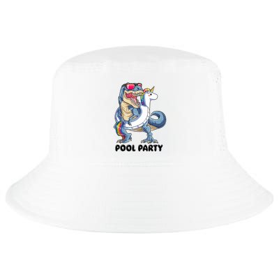 Pool Party Dinosaur Unicorn Funny T Rex Float Rainbow Cute Tank Top Cool Comfort Performance Bucket Hat
