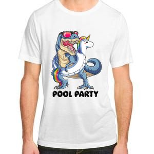 Pool Party Dinosaur Unicorn Funny T Rex Float Rainbow Cute Tank Top Adult ChromaSoft Performance T-Shirt