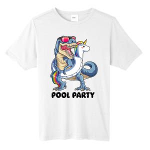 Pool Party Dinosaur Unicorn Funny T Rex Float Rainbow Cute Tank Top Tall Fusion ChromaSoft Performance T-Shirt