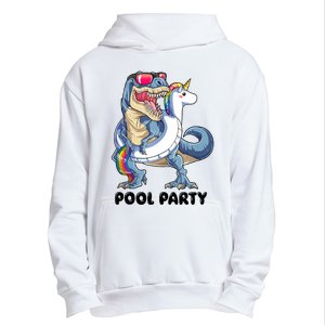 Pool Party Dinosaur Unicorn Funny T Rex Float Rainbow Cute Tank Top Urban Pullover Hoodie