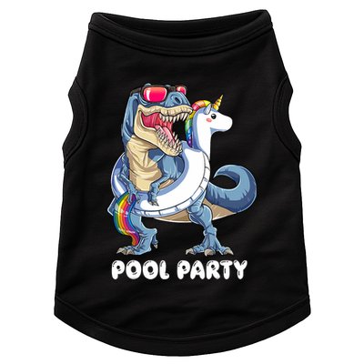 Pool Party Dinosaur Unicorn T Rex Float Rainbow Gift Doggie Tank