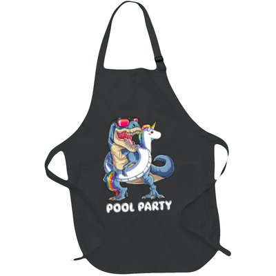 Pool Party Dinosaur Unicorn T Rex Float Rainbow Gift Apron