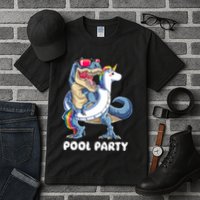 Pool Party Dinosaur Unicorn T Rex Float Rainbow Gift Tall T-Shirt