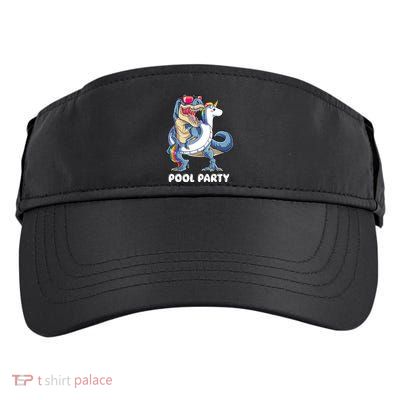 Pool Party Dinosaur Unicorn T Rex Float Rainbow Gift Adult Drive Performance Visor