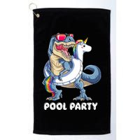 Pool Party Dinosaur Unicorn T Rex Float Rainbow Gift Golf Towel