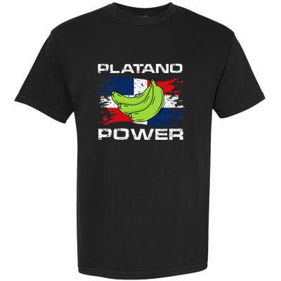 Platano Power Dominican Republic Flag Design Garment-Dyed Heavyweight T-Shirt