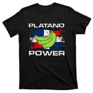 Platano Power Dominican Republic Flag Design T-Shirt