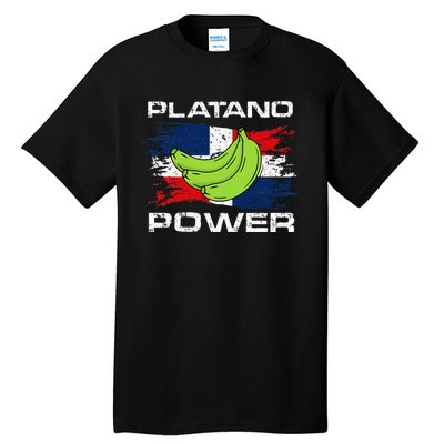 Platano Power Dominican Republic Flag Design Tall T-Shirt