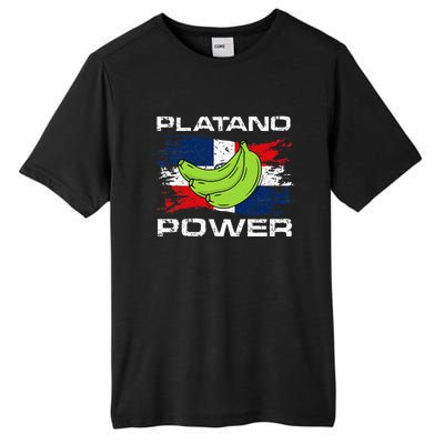 Platano Power Dominican Republic Flag Design Tall Fusion ChromaSoft Performance T-Shirt