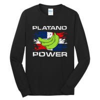 Platano Power Dominican Republic Flag Design Tall Long Sleeve T-Shirt