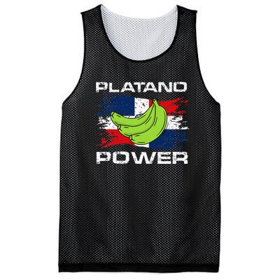 Platano Power Dominican Republic Flag Design Mesh Reversible Basketball Jersey Tank