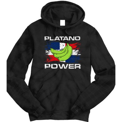 Platano Power Dominican Republic Flag Design Tie Dye Hoodie