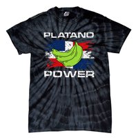 Platano Power Dominican Republic Flag Design Tie-Dye T-Shirt