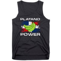 Platano Power Dominican Republic Flag Design Tank Top