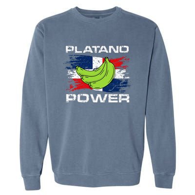 Platano Power Dominican Republic Flag Design Garment-Dyed Sweatshirt