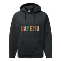 Pesach Passover Dayenu Enough Prayer Seder Jewish Performance Fleece Hoodie