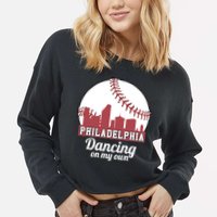 Phillies Philly Dancing On My Own Philadelphia Baseball Cropped Pullover Crew