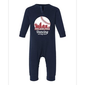 Phillies Philly Dancing On My Own Philadelphia Baseball Infant Fleece One Piece