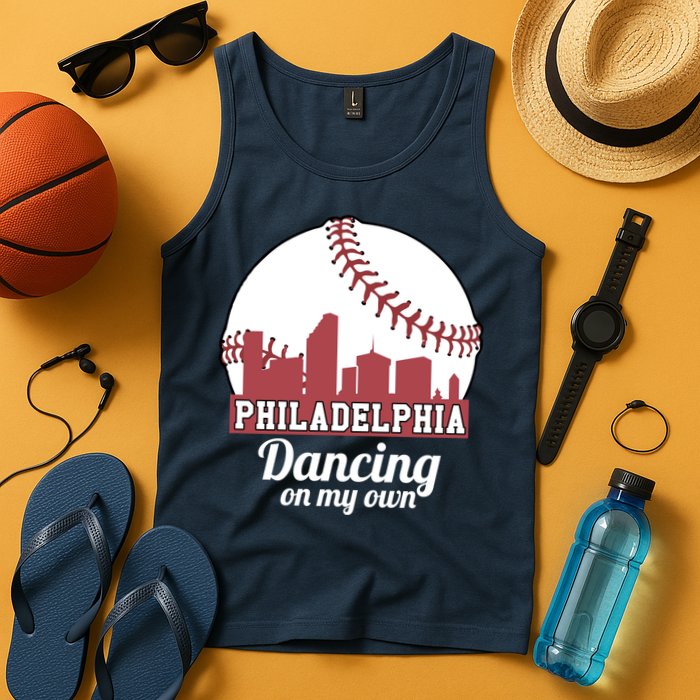 Phillies Philly Dancing On My Own Philadelphia Baseball Tank Top