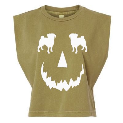 Pumpkin Pug Dog Halloween Garment-Dyed Women's Muscle Tee