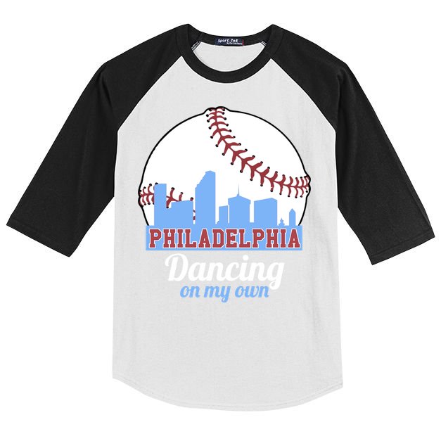 Phillies Philly Dancing On My Own Philadelphia Baseball Kids Colorblock Raglan Jersey