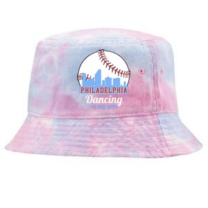 Phillies Philly Dancing On My Own Philadelphia Baseball Tie-Dyed Bucket Hat