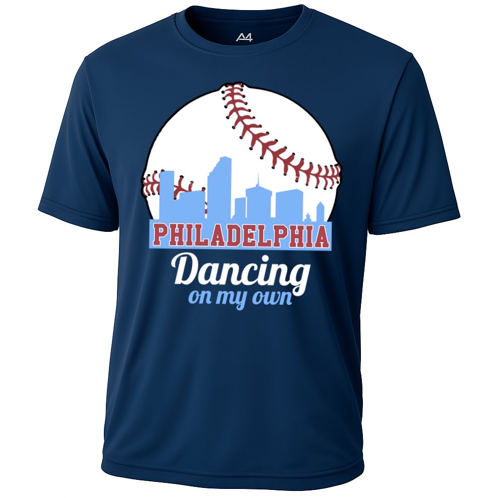 Phillies Philly Dancing On My Own Philadelphia Baseball Cooling Performance Crew T-Shirt