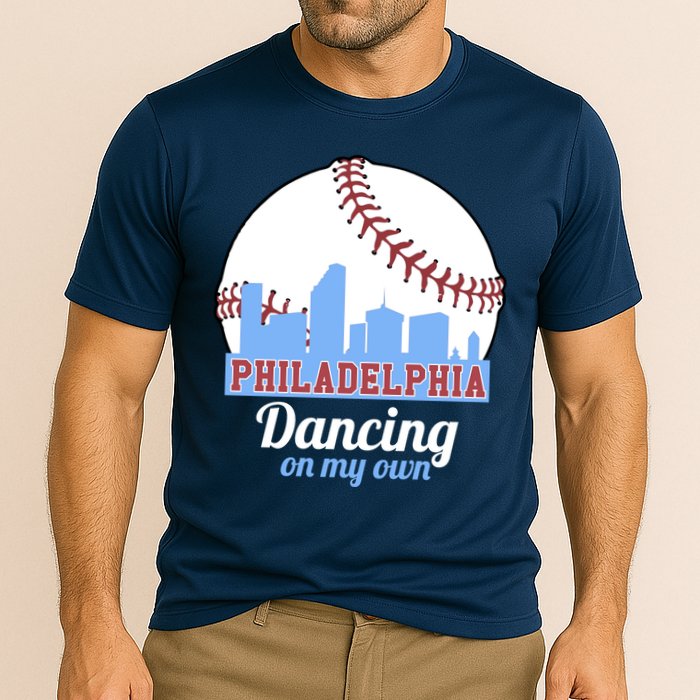 Phillies Philly Dancing On My Own Philadelphia Baseball Cooling Performance Crew T-Shirt