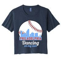 Phillies Philly Dancing On My Own Philadelphia Baseball Women's Crop Top Tee